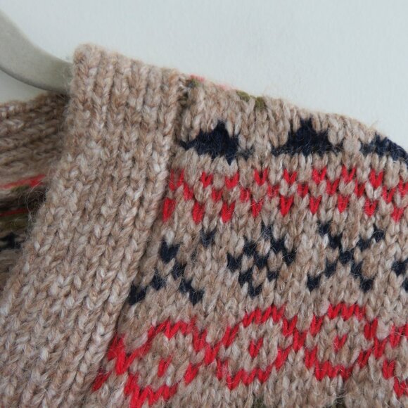 ALEX MILL Wool Fair Isle Cardigan Camel Multi - Women's Size M - Picture 4 of 16